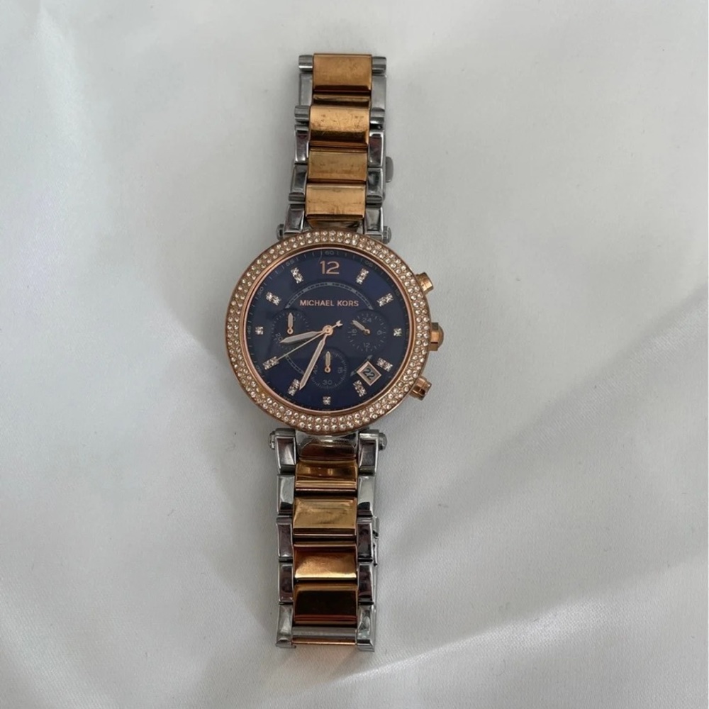 michael kors watch two toned